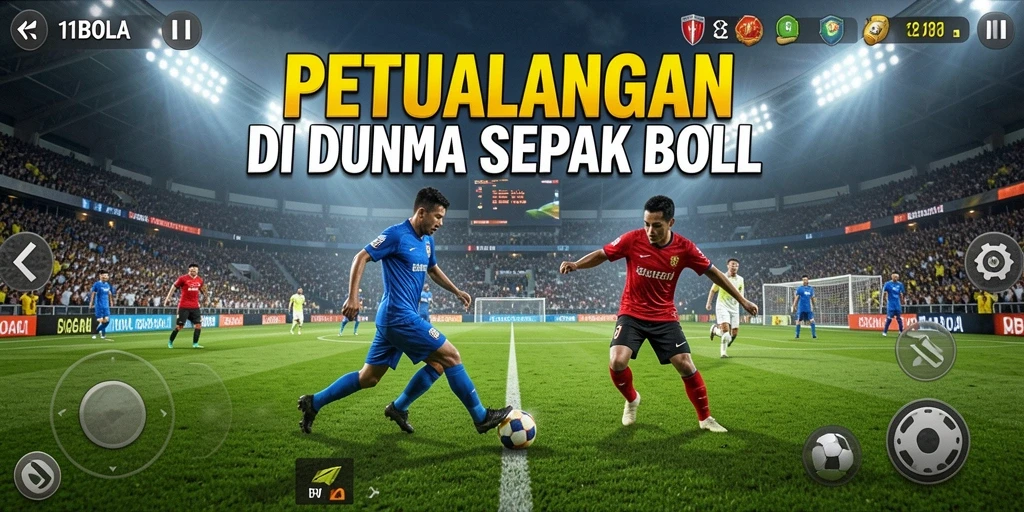 Tampilan gameplay 11BOLA yang penuh aksi dan tantangan.