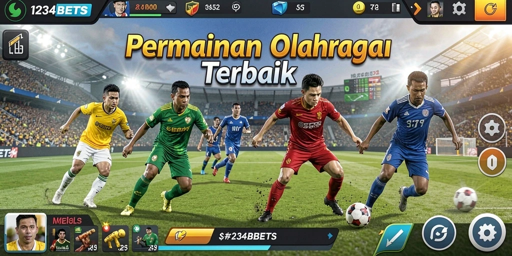 Screenshot 1234BETS menampilkan aksi seru dalam permainan olahraga.