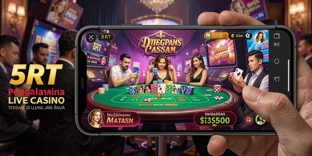 Gameplay mendebarkan dalam aplikasi Live Casino 5RT.