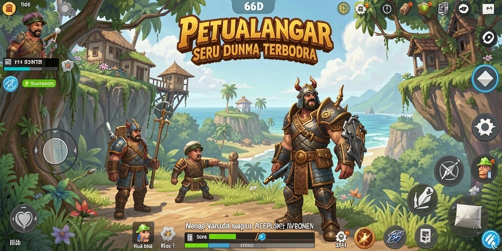 Tampilan gameplay Open World yang menakjubkan di 66D.
