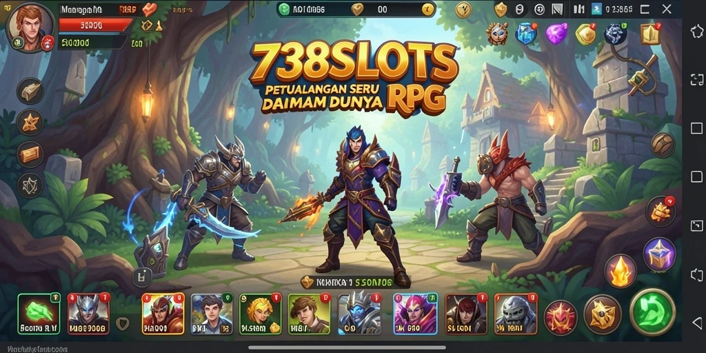 Screenshot menunjukkan aksi pertarungan seru dalam permainan RPG.