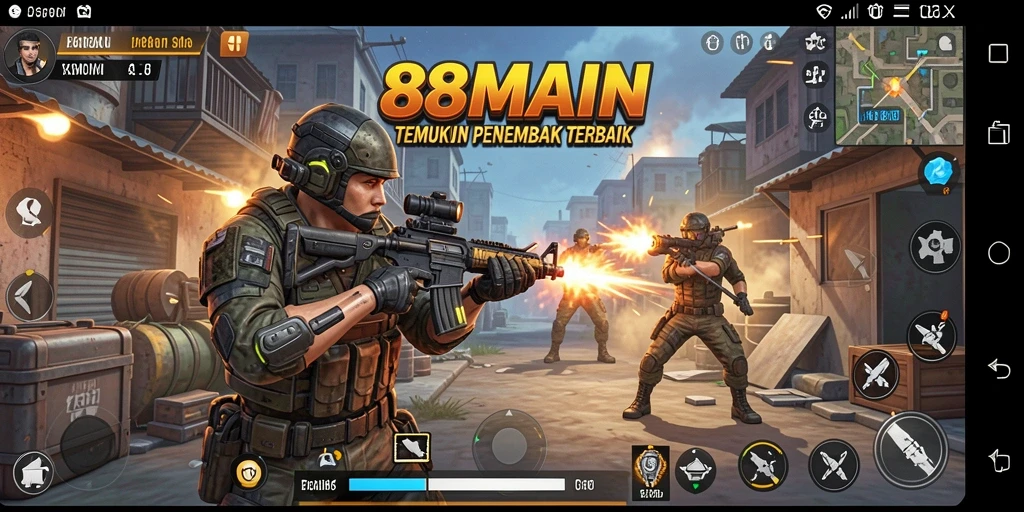 Tampilan gameplay menarik dari 88MAIN saat bertempur di arena.