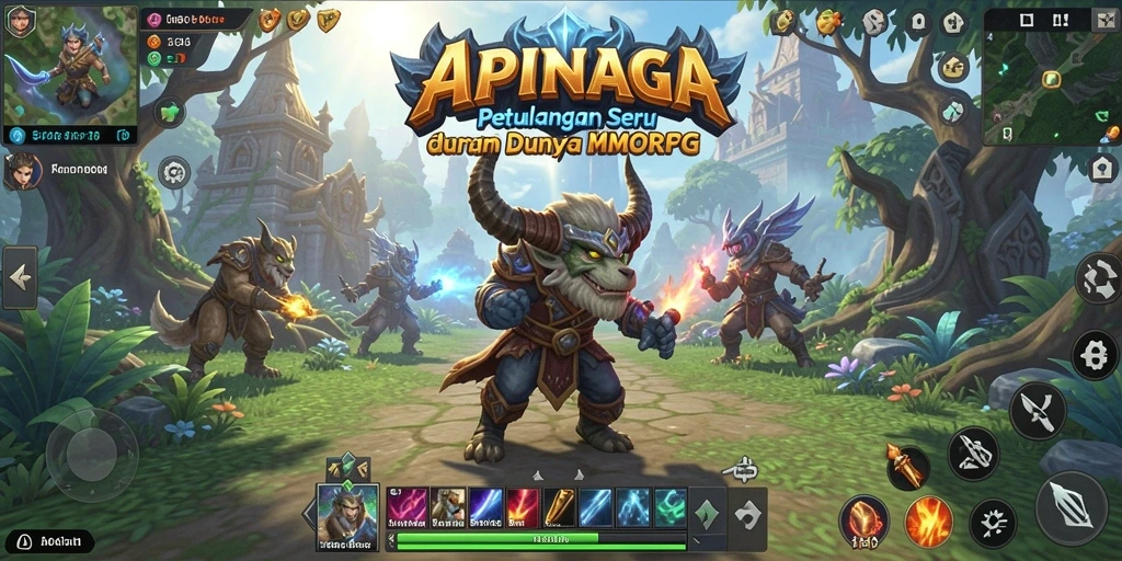 Tampilan gameplay seru dari APINAGA dengan grafis yang memukau.