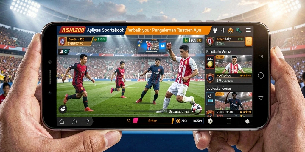 Screenshot ASIA200 menampilkan antarmuka taruhan Sportsbook yang menarik dan interaktif.