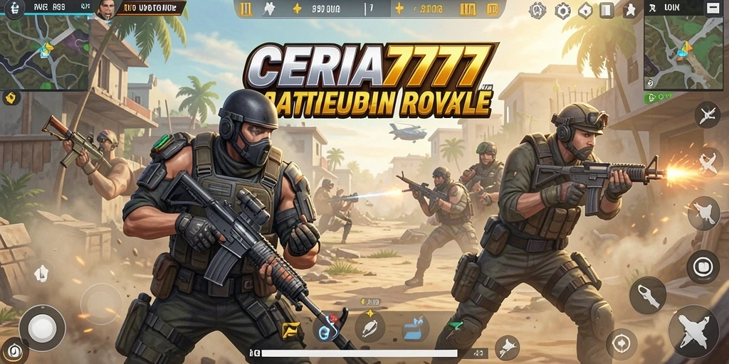 Tampilan gameplay intens di area pertempuran CERIA777.