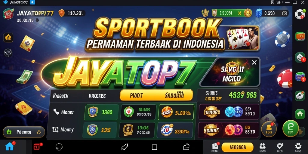 Screenshot utama JAYATOP77 menunjukkan tampilan antarmuka taruhan olahraga yang menarik.