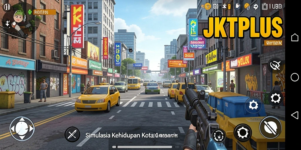Tampilan gameplay <strong>JKTPLUS</strong> yang realistis dan menyenangkan.