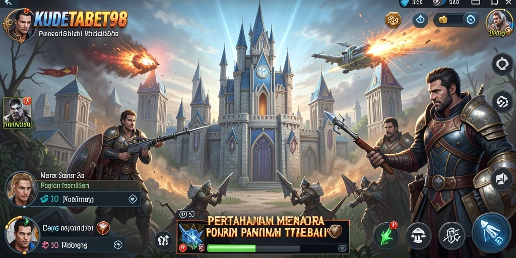 Tangkapan layar KUDETABET98 menunjukkan pertahanan menara yang mendebarkan.