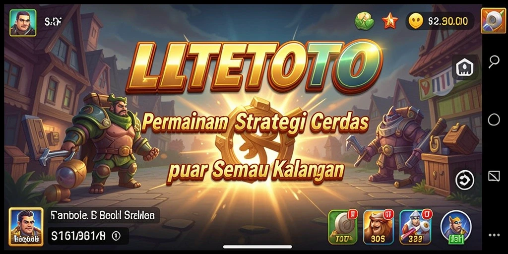 Tangkapan layar utama LITETOTO menunjukkan aksi gameplay strategi yang mendebarkan.