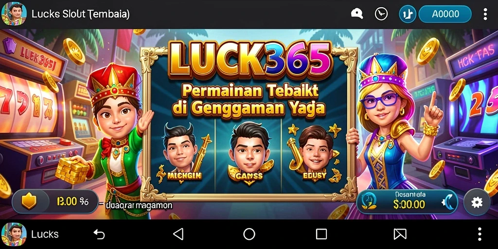 Tampilan menarik gameplay Slot LUCK365 yang memukau.