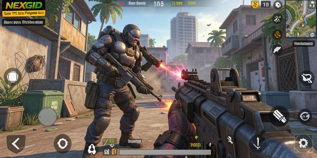 Tampilan gameplay menarik dari NEXGID yang menegangkan.