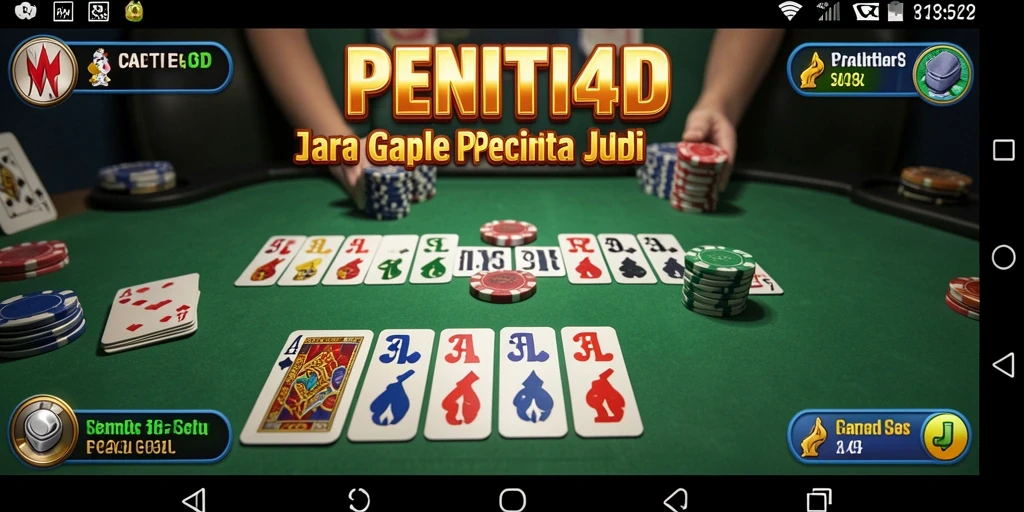 Menampilkan gameplay seru dalam permainan Gaple.