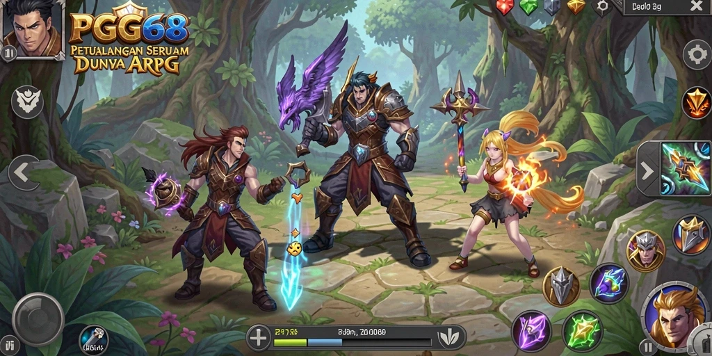 Tampilan gameplay sangat menakjubkan dalam PGG68, menampilkan aksi ARPG yang seru.