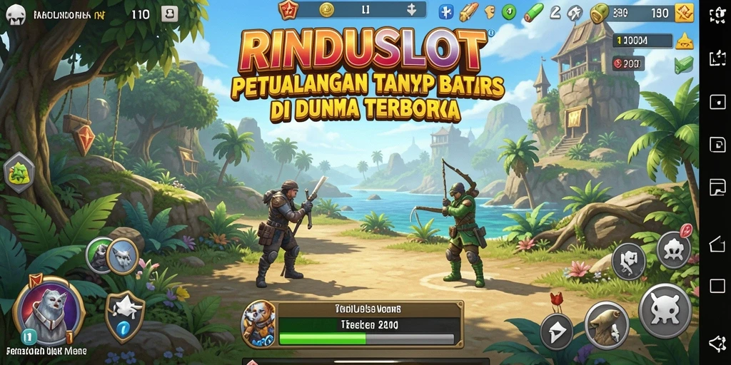 Tampilan gameplay yang mendebarkan dari RINDUSLOT di dunia terbuka.