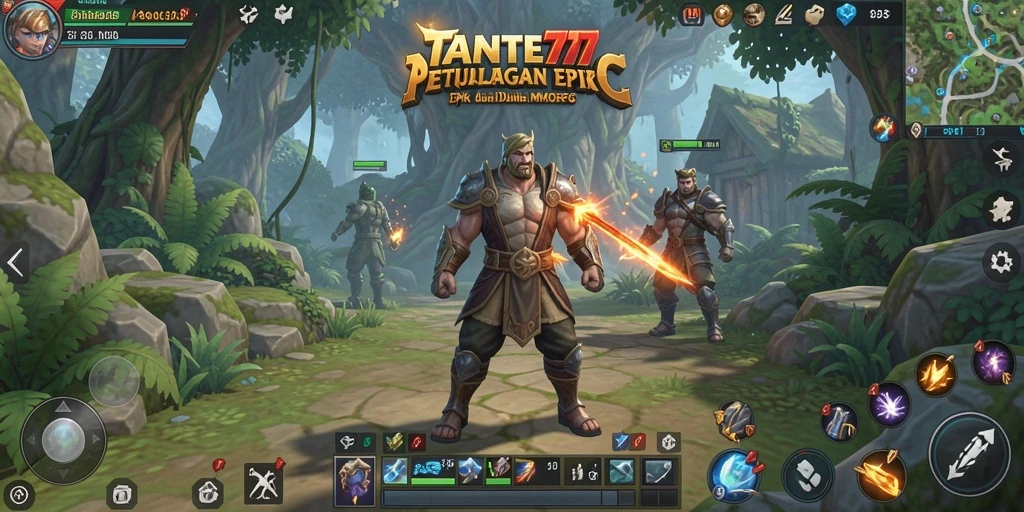 Screenshot gameplay <strong>TANTE777</strong> yang menunjukkan pertarungan epik di dunia MMORPG.